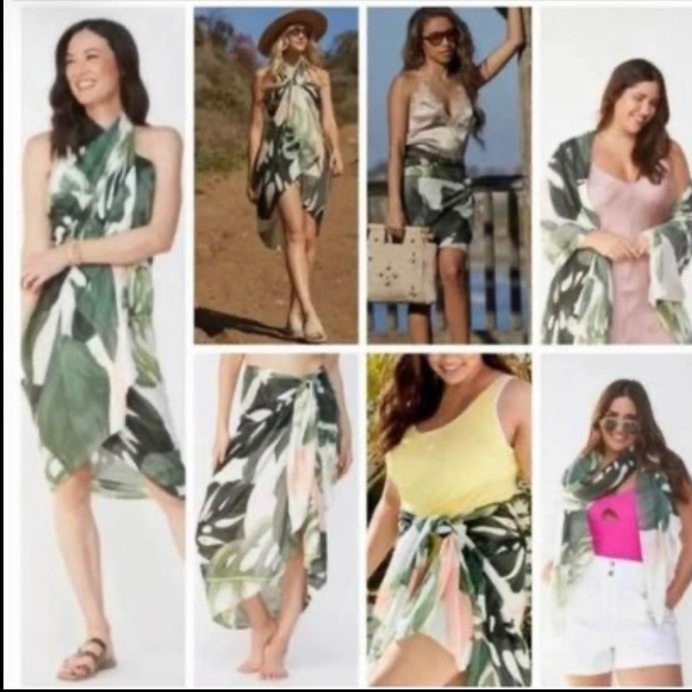 Virginia Wolf - Tropical Wrap Beach Cover-up/sarong